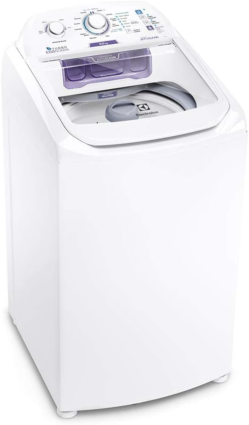 Máquina de Lavar Electrolux 8,5kg Branca Turbo Economia com Jet&Clean e Filtro Fiapos (LAC09)
