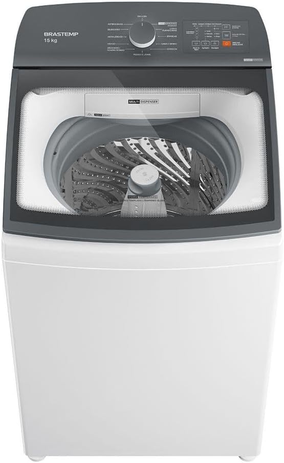 Máquina de Lavar Brastemp 15Kg Branca com Ciclo Tira Manchas Advanced e Smart Sensor - BWF15AB 