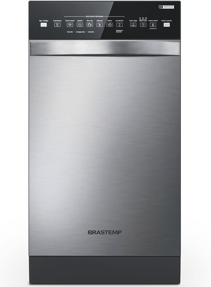 Lava-Louças 10 Serviços Brastemp Cor Inox com Ciclo Pesado - BLF10BR