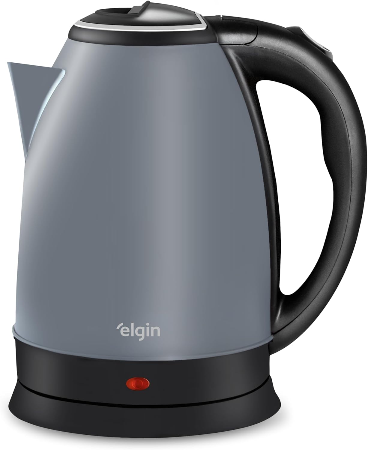Chaleira Elétrica Inox Elgin - Jarra sem Fio 2 Litros Desligamento Automático Cinza Lunar 220V