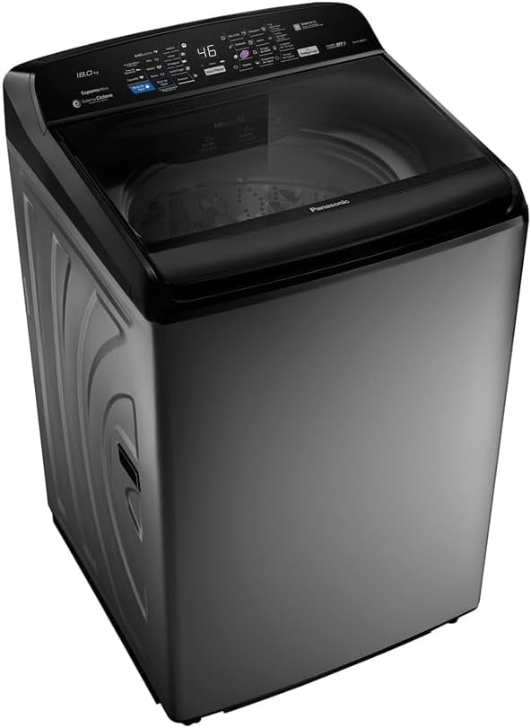 Lavadora Panasonic 18kg Titânio Antibactéria — Potência, Cuidado e Tecnologia em um Só Produto